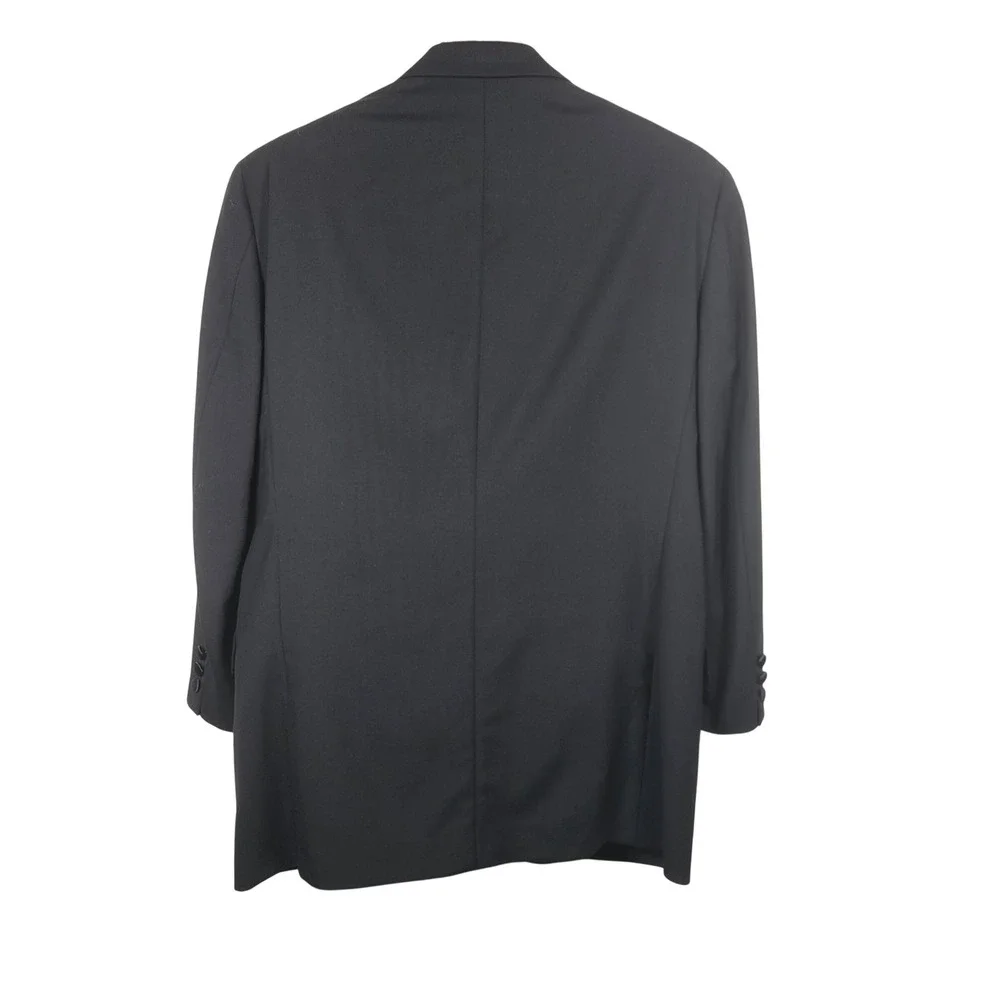 Tallia Uomo Mens Tuxedo Suit 40R 32W Black‎ Worsted Wool Formal Wedding Occasion